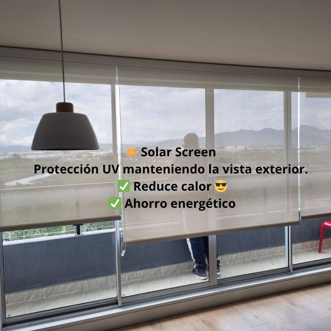 ☀️ Solar Screen Protección UV manteniendo la vista exterior. ✅ Reduce calor 😎 ✅ Ahorro energético (1)