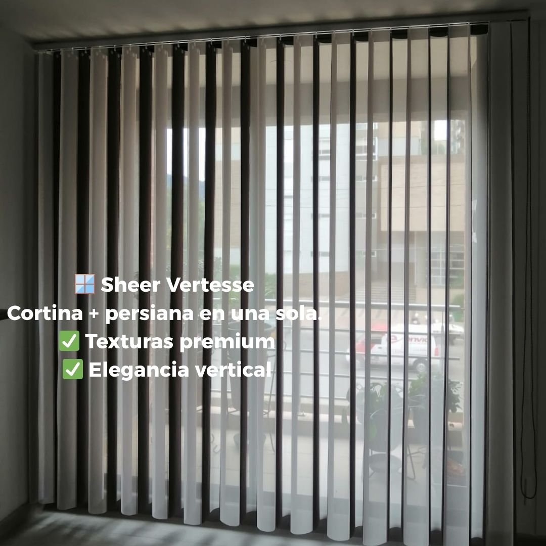 🪟 Sheer Vertesse Cortina + persiana en una sola. ✅ Texturas premium ✅ Elegancia vertical